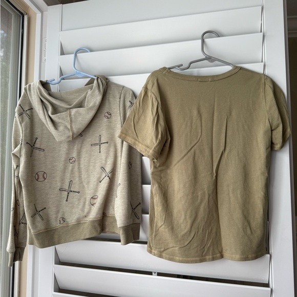 Graphic Tees and Hoodie Set - Green, Yellow, Red, White - Picture 4 of 11